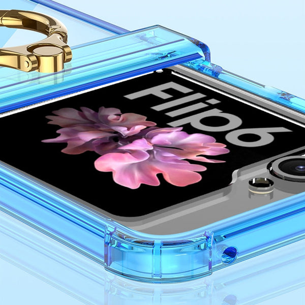 GKK MagSafe Airbag Hinge Shockproof Phone Case with Ring Holder, For Samsung Galaxy Z Flip6 / Flip7 FE, For Samsung Galaxy Z Flip5