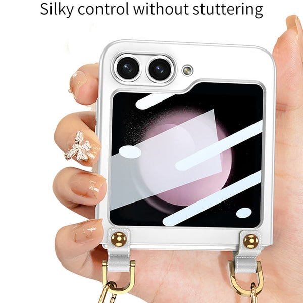 GKK Cross-body Ultra-thin PC Phone Case with Strap, For Samsung Galaxy Z Flip5