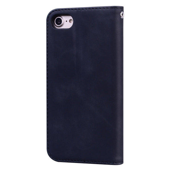 Frosted Business Magnetic Horizontal Flip PU Leather Case with Holder & Card Slot & Lanyard