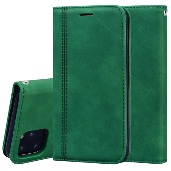 Frosted Business Magnetic Horizontal Flip PU Leather Case with Holder & Card Slot & Lanyard
