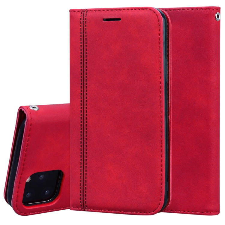 Frosted Business Magnetic Horizontal Flip PU Leather Case with Holder & Card Slot & Lanyard