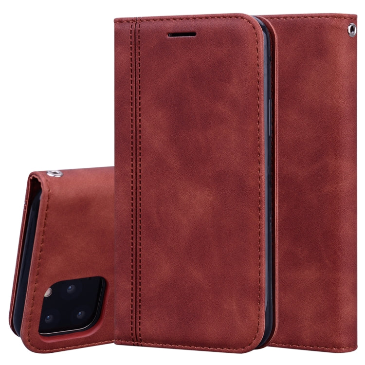 Frosted Business Magnetic Horizontal Flip PU Leather Case with Holder & Card Slot & Lanyard