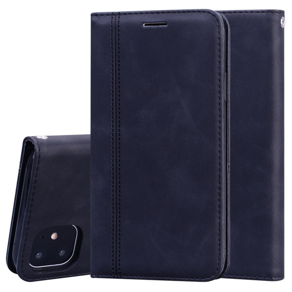 Frosted Business Magnetic Horizontal Flip PU Leather Case with Holder & Card Slot & Lanyard