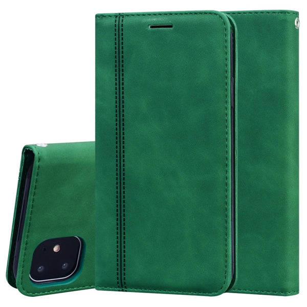 Frosted Business Magnetic Horizontal Flip PU Leather Case with Holder & Card Slot & Lanyard