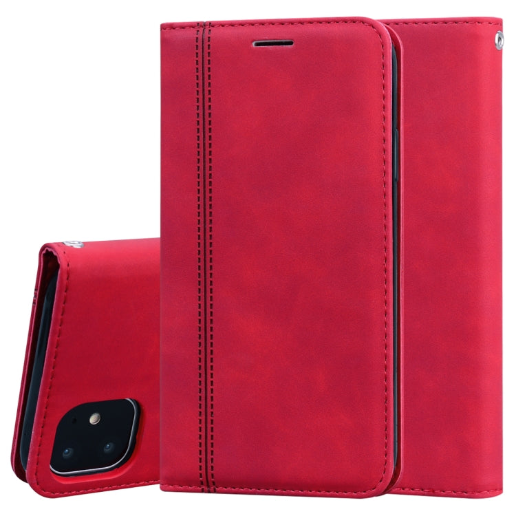 Frosted Business Magnetic Horizontal Flip PU Leather Case with Holder & Card Slot & Lanyard
