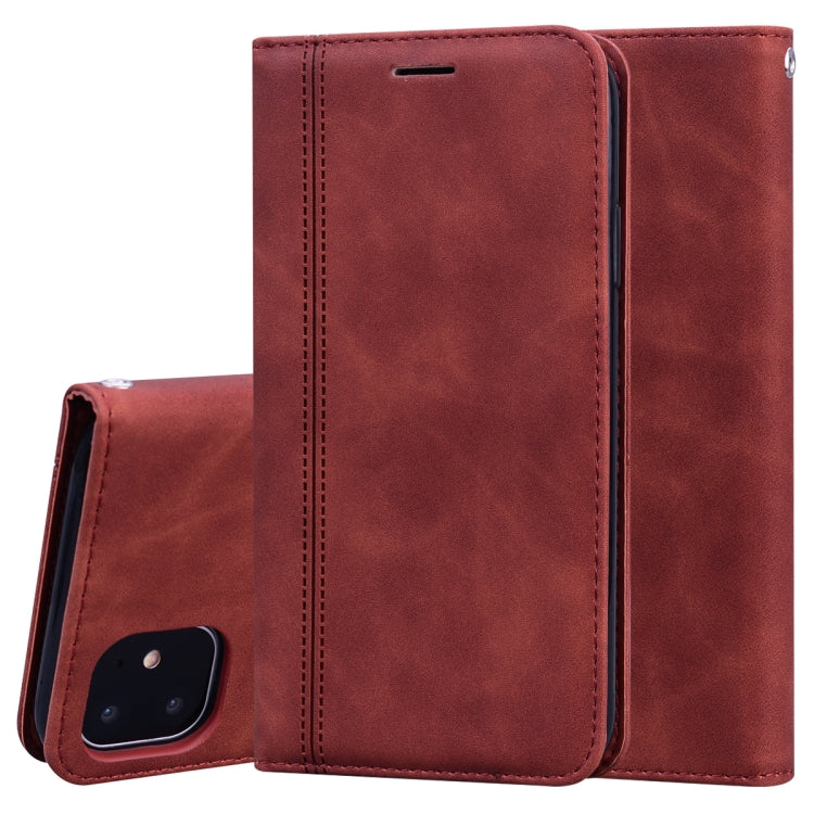 Frosted Business Magnetic Horizontal Flip PU Leather Case with Holder & Card Slot & Lanyard
