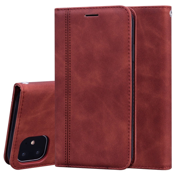 Frosted Business Magnetic Horizontal Flip PU Leather Case with Holder & Card Slot & Lanyard