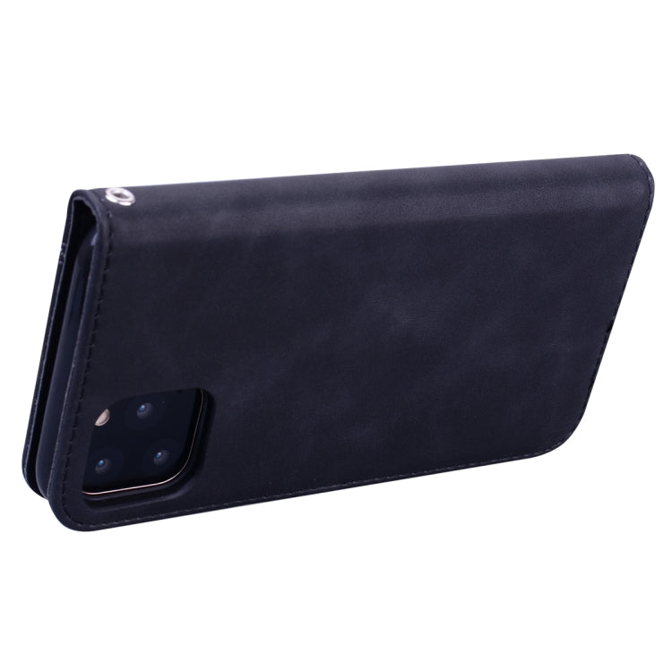 Frosted Business Magnetic Horizontal Flip PU Leather Case with Holder & Card Slot & Lanyard