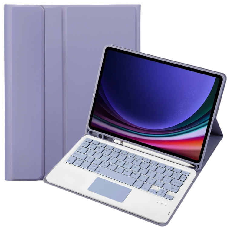 A710B-A Candy Color TPU Touch Bluetooth Keyboard Leather Tablet Case with Pen Holder