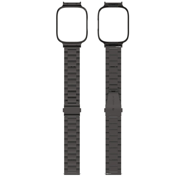 2 in 1 Three-bead Metal Watch Band with Watch Frame, For Redmi Watch 3 Lite / Watch 3 Active