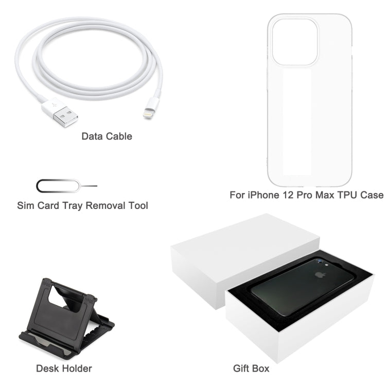 TPU Case + Desk Holder + Data Cable + Sim Card Tray Removal Tool + Gift Box