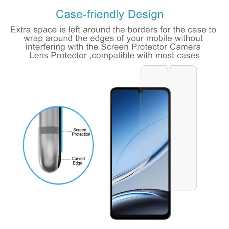 50pcs 0.26mm 9H 2.5D Tempered Glass Film