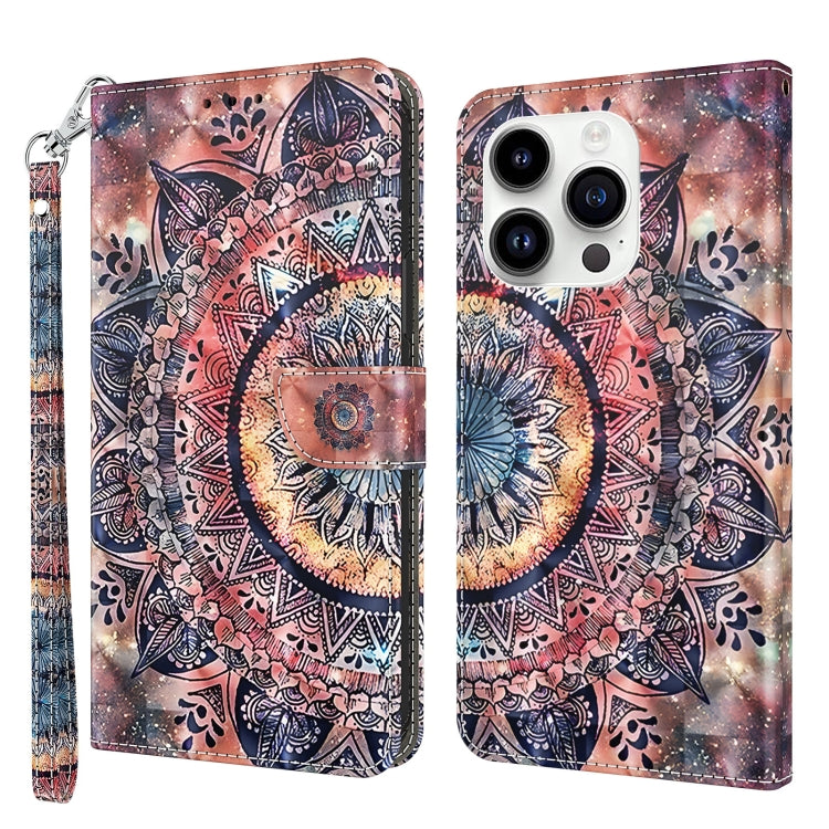 3D Painted Leather Phone Case, For iPhone 15 Pro Max, For iPhone 15 Pro