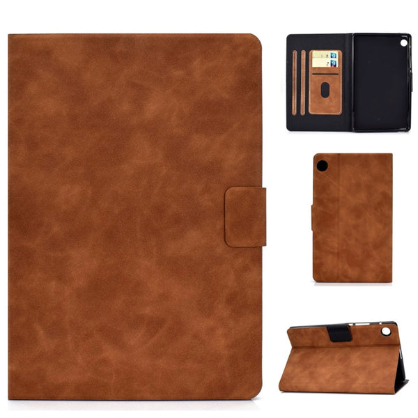 Cowhide Texture Horizontal Flip Leather Case with Holder & Card Slots & Sleep / Wake-up Function, For Huawei MatePad T8, For Huawei MediaPad T5, For Lenovo M10 Plus TB-X606F