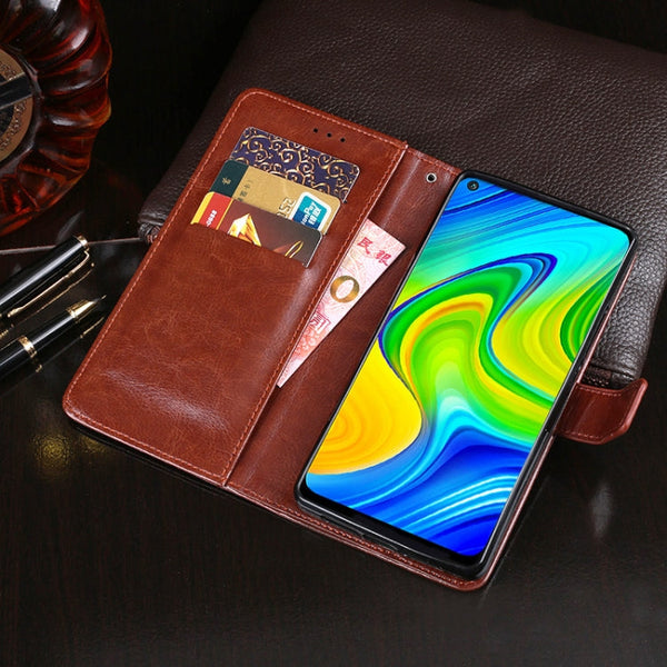 idewei Crazy Horse Texture Horizontal Flip Leather Case with Holder & Card Slots & Wallet, For Xiaomi Redmi Note 9, For UMIDIGI S5 Pro, For Vivo Y50