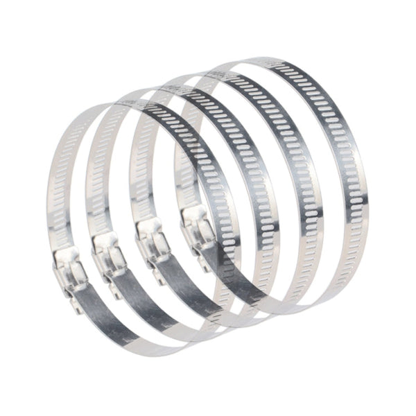 4 PCS Stainless Steel Hose Clamps Pipe Clip Fuel Line Clip, Size: 91-114mm
