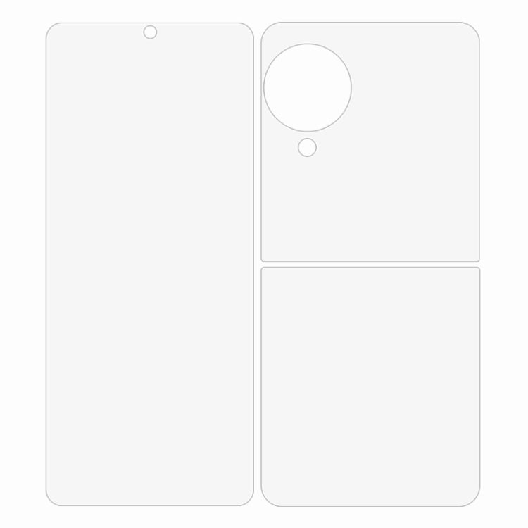 3 in 1 Full Screen Protector Explosion-proof Hydrogel Film, For OPPO Find N3 Flip, For OPPO Find N3