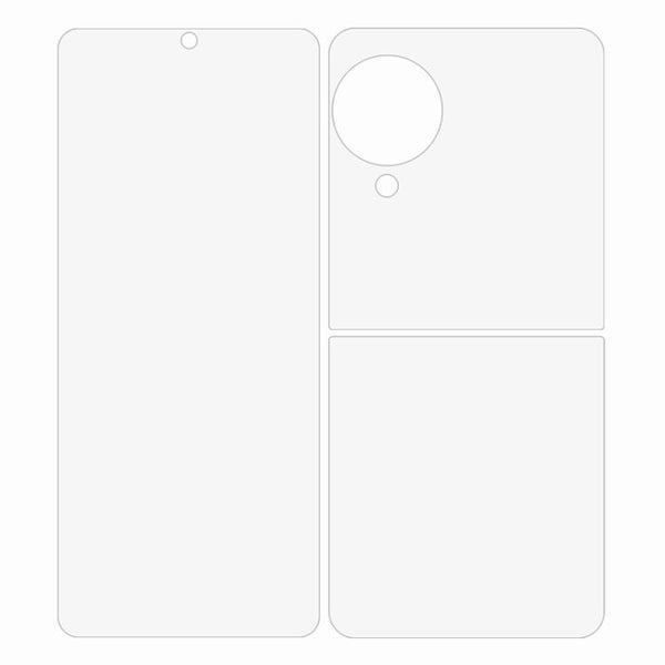 3 in 1 Full Screen Protector Explosion-proof Hydrogel Film, For OPPO Find N3 Flip, For OPPO Find N3