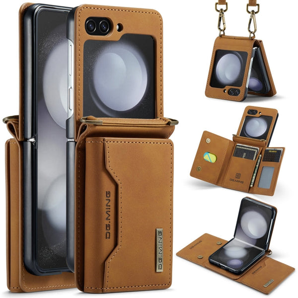 DG.MING M2 Series Card Bag Magnetic Leather Phone Case, For Samsung Galaxy Z Flip6 / Flip7 FE, For Samsung Galaxy Z Flip5 5G, For Samsung Galaxy Z Flip4 5G, For Samsung Galaxy Z Flip3 5G