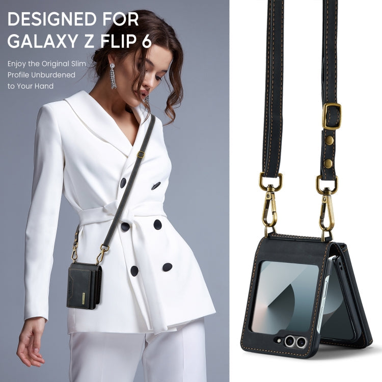 DG.MING M2 Series Card Bag Magnetic Leather Phone Case, For Samsung Galaxy Z Flip6 / Flip7 FE, For Samsung Galaxy Z Flip5 5G, For Samsung Galaxy Z Flip4 5G, For Samsung Galaxy Z Flip3 5G
