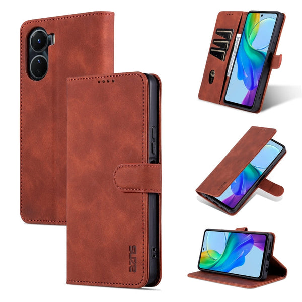 AZNS Skin Feel Calf Texture Flip Leather Phone Case
