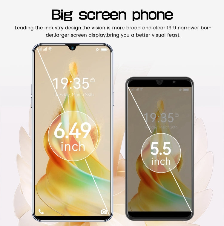 Reno9 Pro / B55, 6.49 inch Screen, Face Identification, Android  8.1 MTK6580A Quad Core, Network: 3G, OTG, Dual SIM