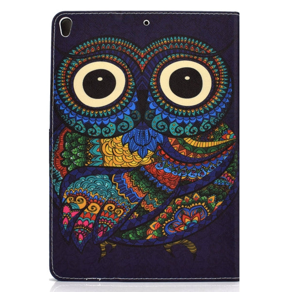 Colored Drawing Pattern Horizontal Flip PU Leather Case with Holder & Card Slot & Sleep / Wake-up Function