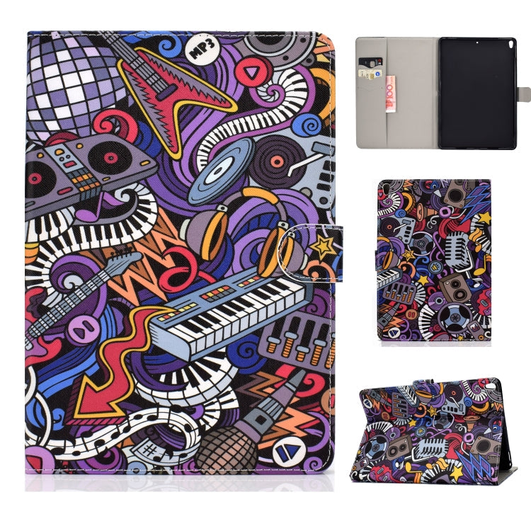 Colored Drawing Pattern Horizontal Flip PU Leather Case with Holder & Card Slot & Sleep / Wake-up Function