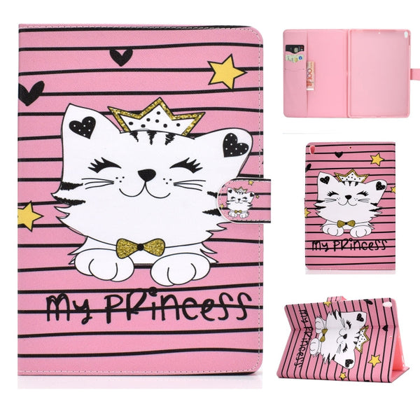 Colored Drawing Pattern Horizontal Flip PU Leather Case with Holder & Card Slot & Sleep / Wake-up Function