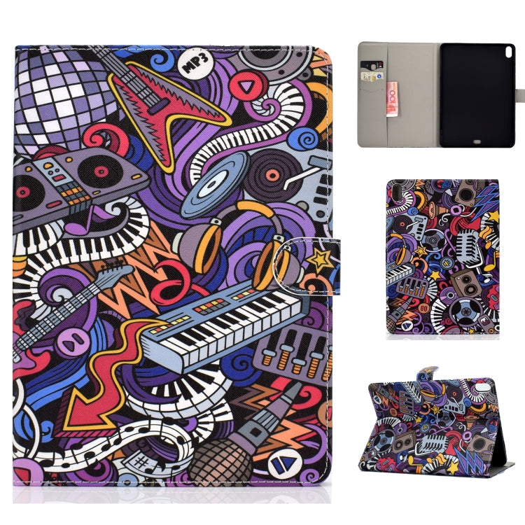 Colored Drawing Pattern Horizontal Flip PU Leather Case with Holder & Card Slot & Sleep / Wake-up Function