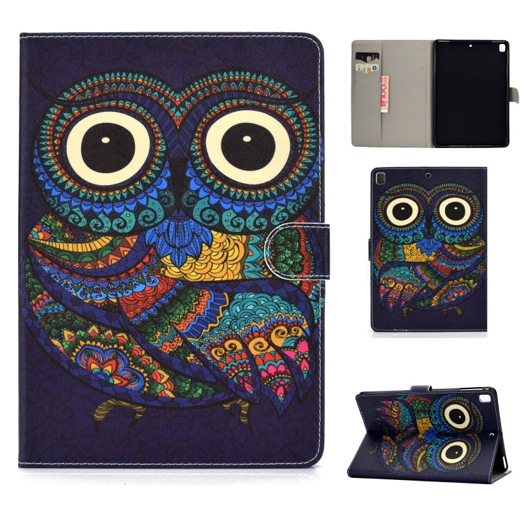 Colored Drawing Pattern Horizontal Flip PU Leather Case with Holder & Card Slot & Sleep / Wake-up Function