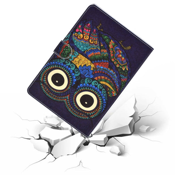 Colored Drawing Pattern Horizontal Flip PU Leather Case with Holder & Card Slot & Sleep / Wake-up Function