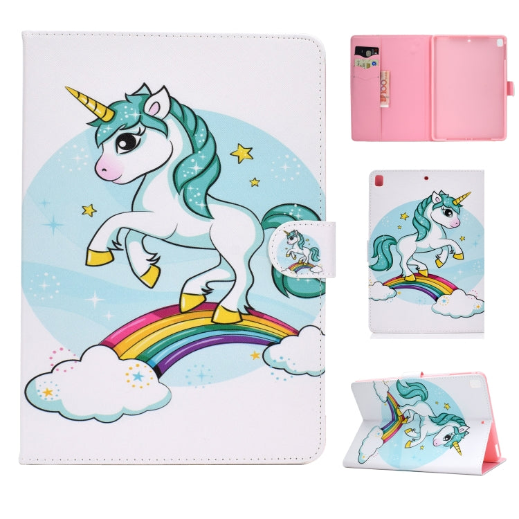 Colored Drawing Pattern Horizontal Flip PU Leather Case with Holder & Card Slot & Sleep / Wake-up Function