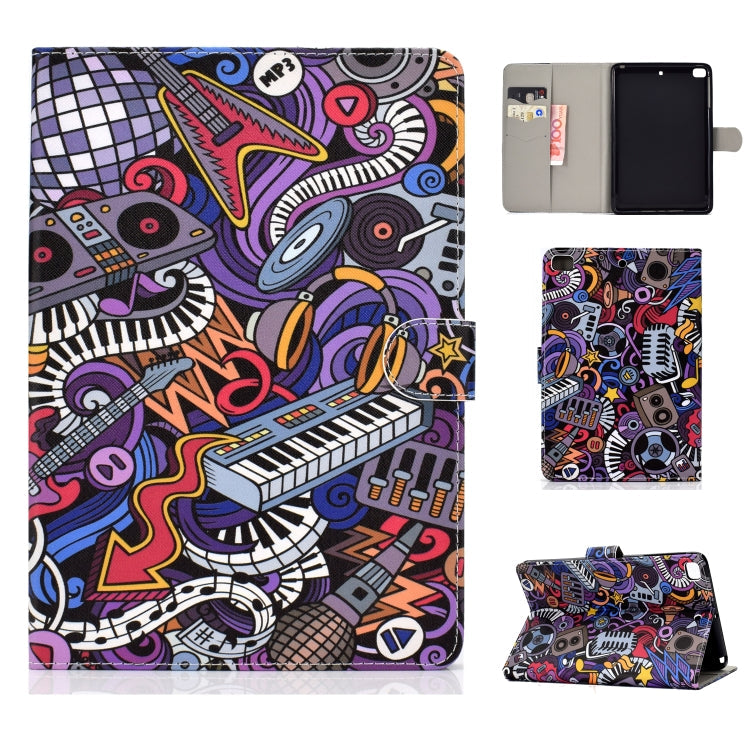 Colored Drawing Pattern Horizontal Flip PU Leather Case with Holder & Card Slot & Sleep / Wake-up Function