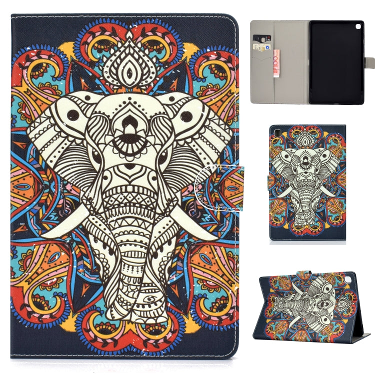 Colored Drawing Pattern Horizontal Flip PU Leather Case with Holder & Card Slot & Sleep / Wake-up Function
