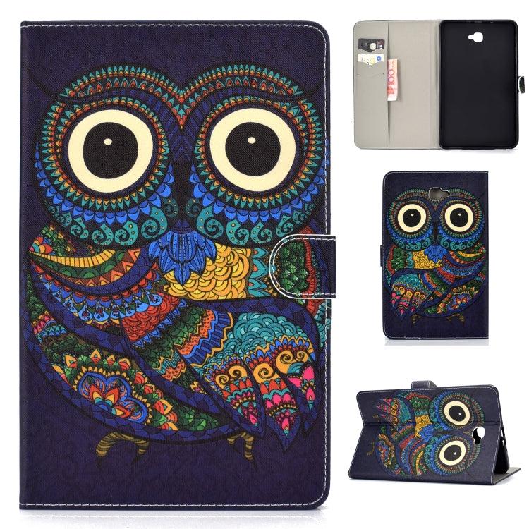 Colored Drawing Pattern Horizontal Flip PU Leather Case with Holder & Card Slot & Sleep / Wake-up Function