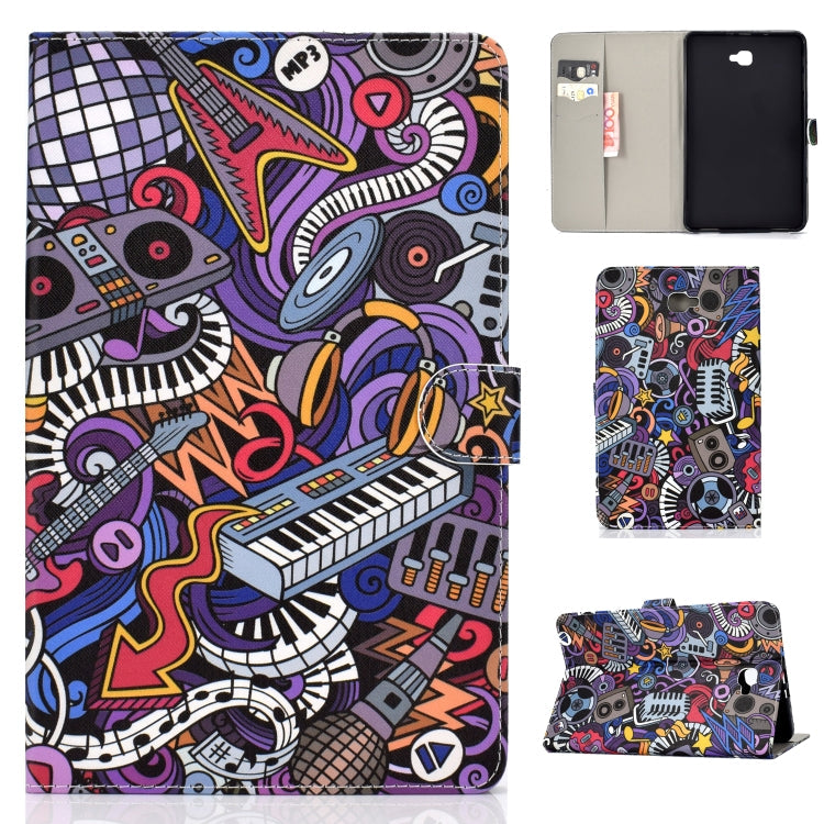 Colored Drawing Pattern Horizontal Flip PU Leather Case with Holder & Card Slot & Sleep / Wake-up Function