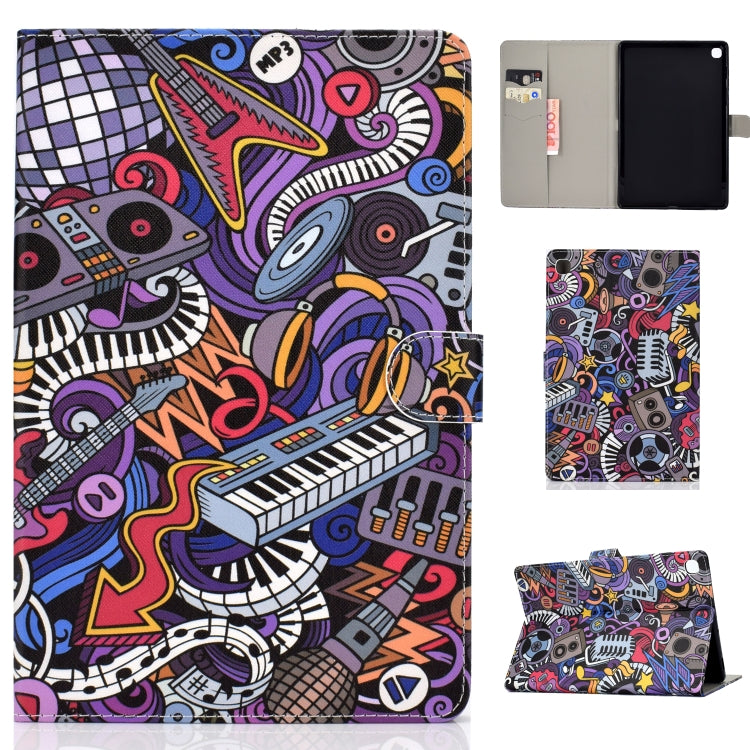 Colored Drawing Pattern Horizontal Flip PU Leather Case with Holder & Card Slot & Sleep / Wake-up Function