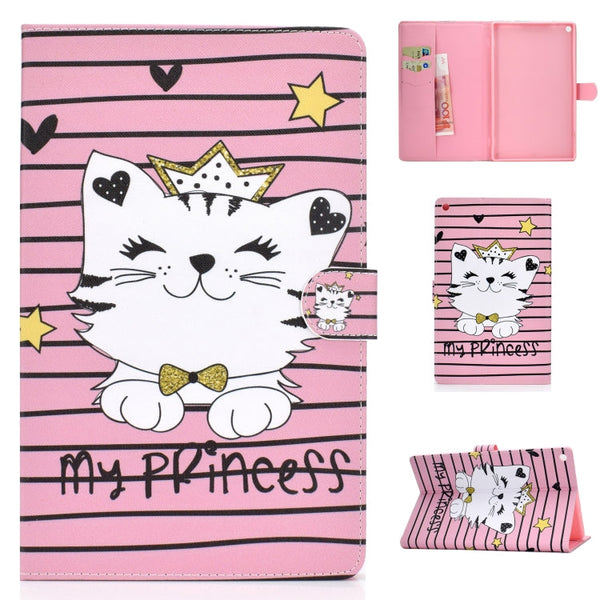 Colored Drawing Pattern Horizontal Flip PU Leather Case with Holder & Card Slot & Sleep / Wake-up Function