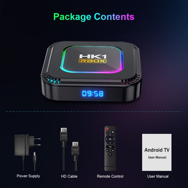 HK1 RBOX K8 8K Android 13.0 Smart TV Box with Remote Control, RK3528 Quad-Core