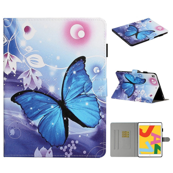 Colored Drawing Pattern Horizontal Flip PU Leather Case with Holder & Card Slot & Sleep / Wake-up Function