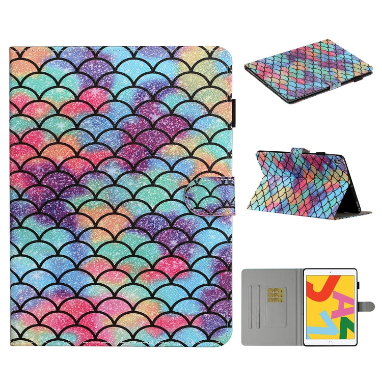 Colored Drawing Pattern Horizontal Flip PU Leather Case with Holder & Card Slot & Sleep / Wake-up Function
