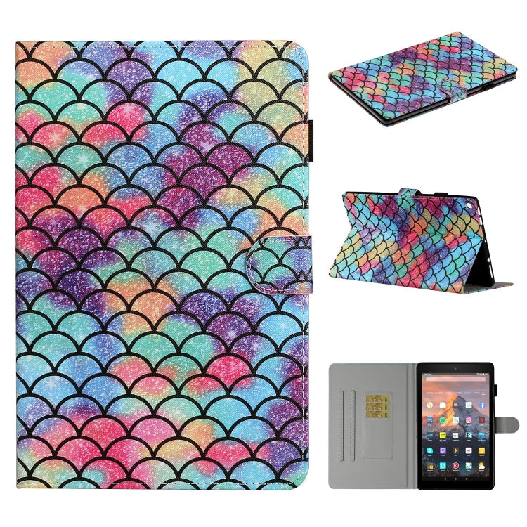Colored Drawing Pattern Horizontal Flip PU Leather Case with Holder & Card Slot & Sleep / Wake-up Function