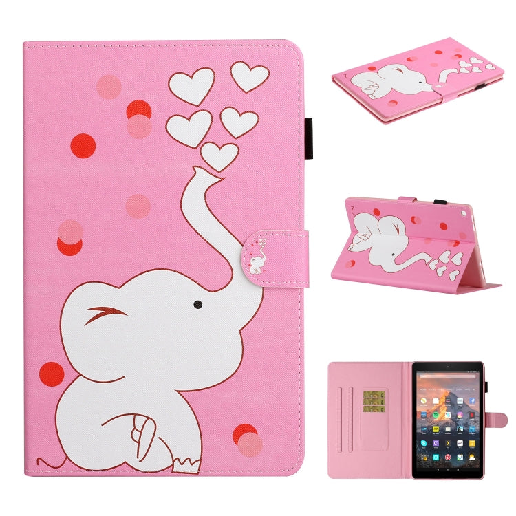 Colored Drawing Pattern Horizontal Flip PU Leather Case with Holder & Card Slot & Sleep / Wake-up Function