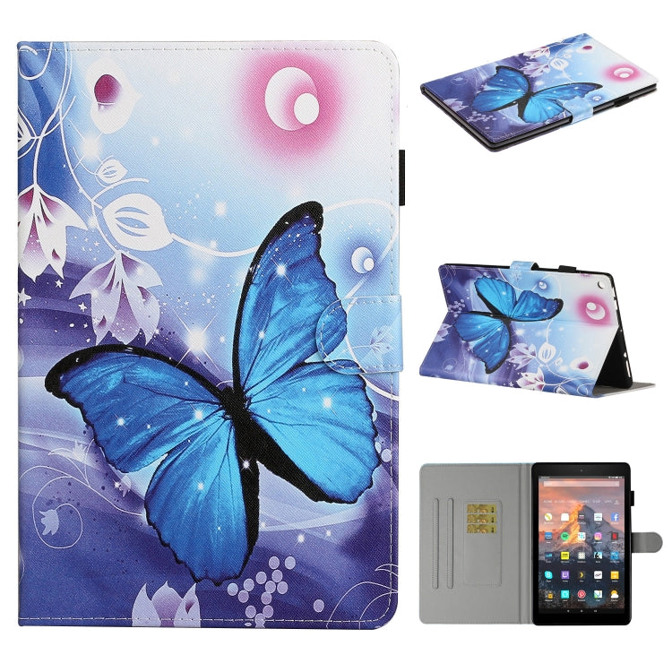 Colored Drawing Pattern Horizontal Flip PU Leather Case with Holder & Card Slot & Sleep / Wake-up Function