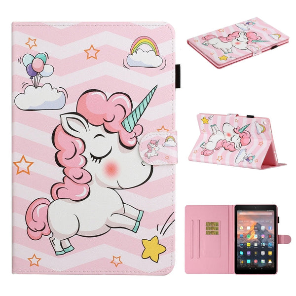 Colored Drawing Pattern Horizontal Flip PU Leather Case with Holder & Card Slot & Sleep / Wake-up Function