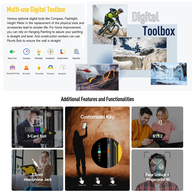 Ulefone Armor Pad 2 Rugged Tablet PC, 16GB+256GB 11 inch Android 13 MediaTek Helio G99 Octa Core 4G Network