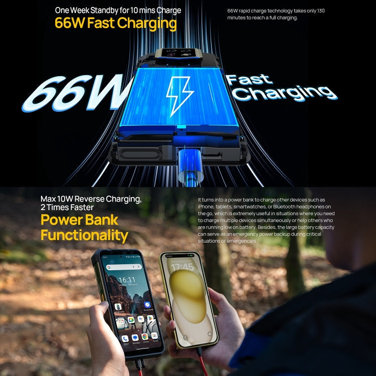 Ulefone Armor 24, Rugged Phone, Side Fingerprint, 22000mAh, 6.78 inch Android 14 MediaTek Helio G96 Octa Core, Network: 4G, NFC