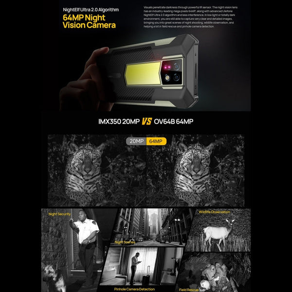 Ulefone Armor 24, Rugged Phone, Side Fingerprint, 22000mAh, 6.78 inch Android 14 MediaTek Helio G96 Octa Core, Network: 4G, NFC