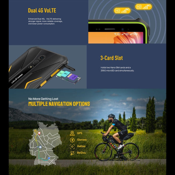 Ulefone Armor X12, Rugged Phone, Face Unlock, 5.45 inch Android 13 Go MediaTek Helio A22 Quad Core, Network: 4G, NFC